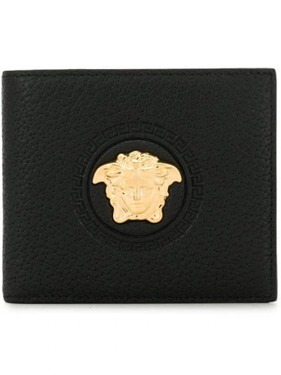 Versace Medusa Head Bifold Wallet In Black