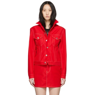 Helmut Lang Denim Outerwear In Red