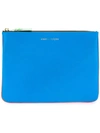 Comme Des Garçons Colour Block Wallet In Blue