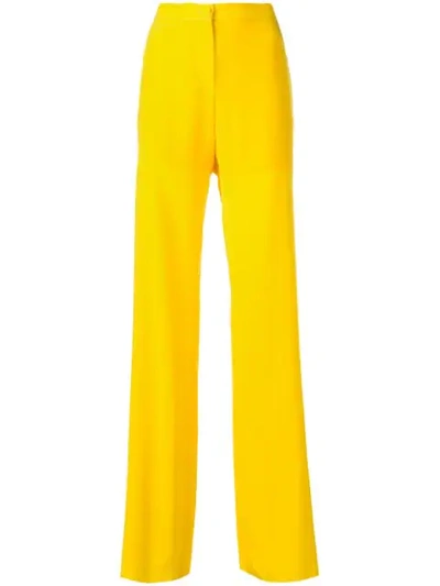 Emilio Pucci High-waisted Flared Trousers In Yellow