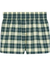 Burberry Checked Shorts In Blue