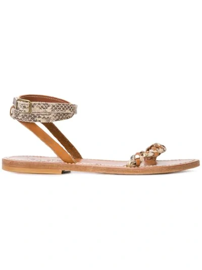 Kjacques Teddy Sandals In Gold