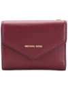 Michael Michael Kors Envelope Wallet In Red