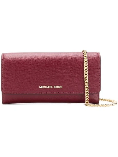 Michael Michael Kors Wallet Shoulder Bag In Red