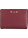 Michael Michael Kors Jet Set Slim Wallet In Red