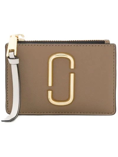 Marc Jacobs The Snapshot Top-zip Multi Wallet In Brown