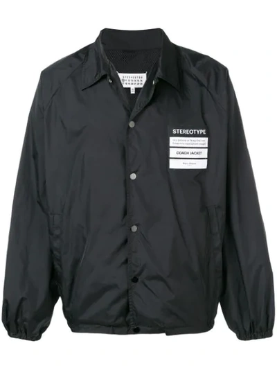 Maison Margiela Martin Margiela Martin Margiela Stereotype Patch Coach Jacket In Black