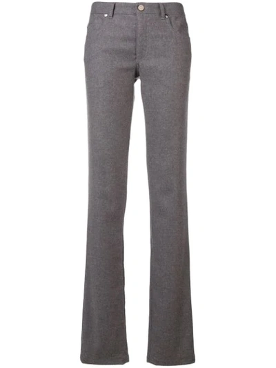 Red Valentino Slim Bootleg Trousers In Grey