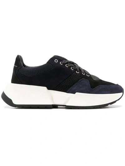 Mm6 Maison Margiela Panelled Chunky Trainers In Black