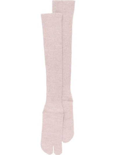 Maison Margiela Toe Long Socks In 124m