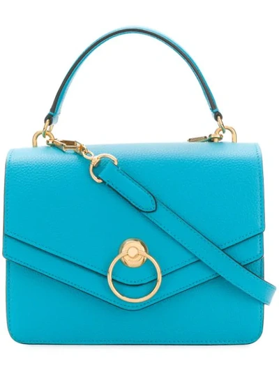 Mulberry Harlow Satchel Tote In Azure