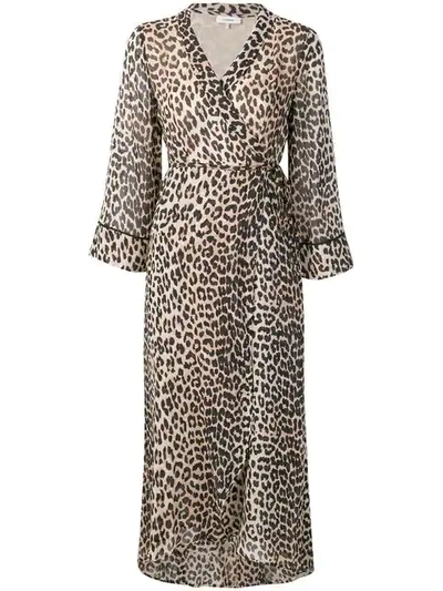 chinese dress ladies Leopard Printed Georgette Dress