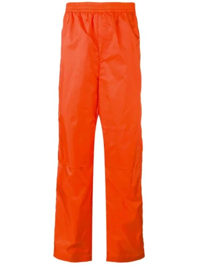 Helmut Lang Straight Leg Track Pants In Orange