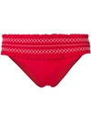 Tory Burch Ruffled Bikini Bottoms In Red
