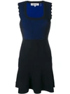 Diane Von Furstenberg Contrast Panel Short Dress In Blkkb