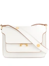 Marni Trunk Shoulder Bag Small In White
