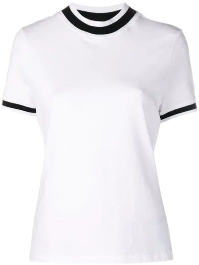Alexander Wang T Cropped Round Neck T-shirt In White