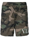 Valentino Camouflage Vltn Swim Shorts - Green