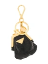 Prada Mini Coin-purse Keyring - Black