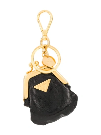 Prada keychain coin purse hot sale