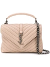 Saint Laurent Medium Monogramme Quilted College Bag In Neutrals