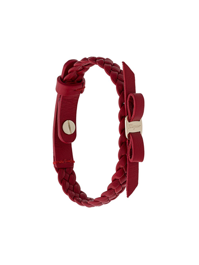 Ferragamo Vara Bow Bracelet In Red