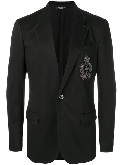 Dolce & Gabbana Tailored Fit Blazer In Black