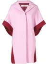 Marni Contrast Short-sleeve Coat In Pink