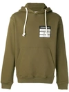 Maison Margiela Stereotype Patch Hoodie In Green