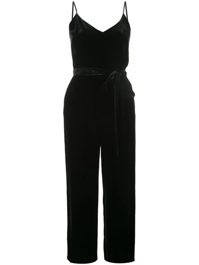 L Agence Jaelyn Velvet Jumpsuit In Black