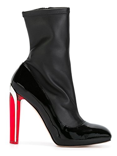 Alexander Mcqueen Women's 403320whju61000 Black Leather Ankle Boots ...