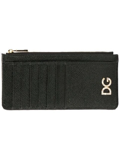 Dolce & Gabbana Logo Plaque Card Case In Black