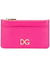 Dolce & Gabbana Logo Plaque Card Case In Pink