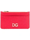 Dolce & Gabbana Logo Plaque Card Case In Red