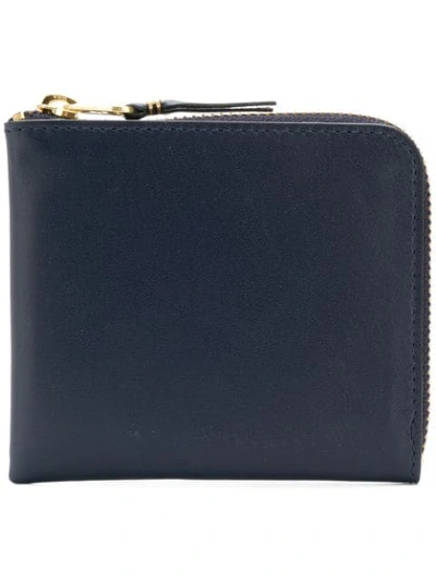 Comme Des Garçons Homme Deux Compact Zipped Wallet In Blue