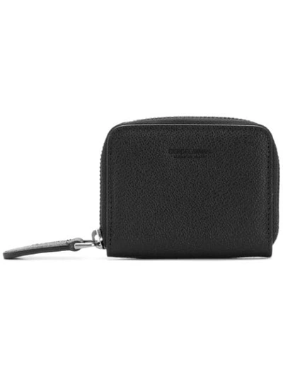 Giorgio Armani Zip-around Coin Purse In Black