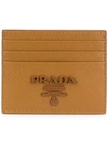 Prada Saffiano Leather Card Case - Neutrals