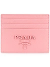 Prada Saffiano Leather Card Case - Pink