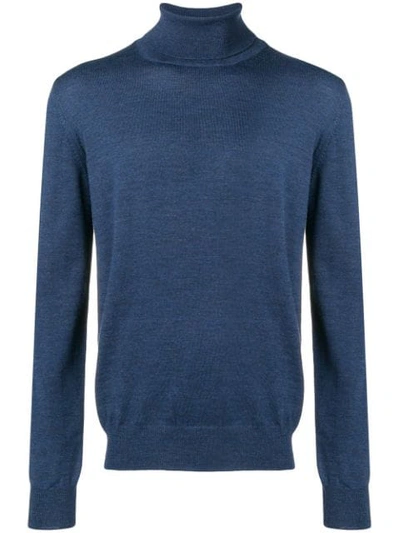 Barba Napoli Barba Turtle Neck Jumper - Blue In Blue