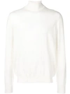 Barba Turtleneck Jumper In White