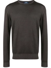 Barba Round Neck Jumper In Brown