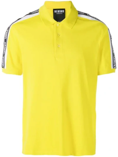 Versus Taped Polo Shirt In Yellow