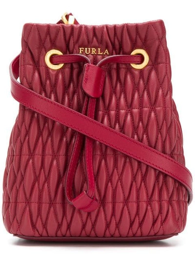 Furla Stasy Cometa Nappa Quilted Bag In Red