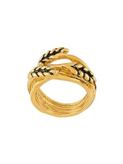 Aurelie Bidermann Wheat Ring In Gold