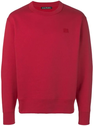 Acne Studios Regular Fit Sweatshirt In Red