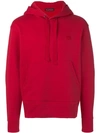 Acne Studios Hooded Sweatshirt In Red