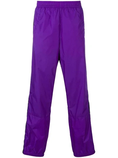 Acne Studios Contrast Stripe Track Pants In Purple