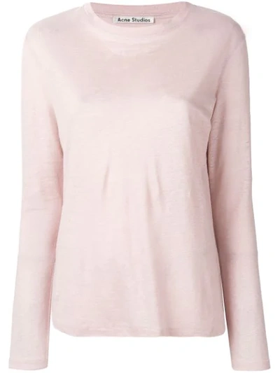 Acne Studios Taline Long Sleeve T In Pink