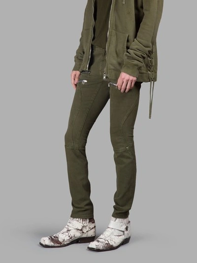 Faith Connexion Zipped Skinny Trousers In Green