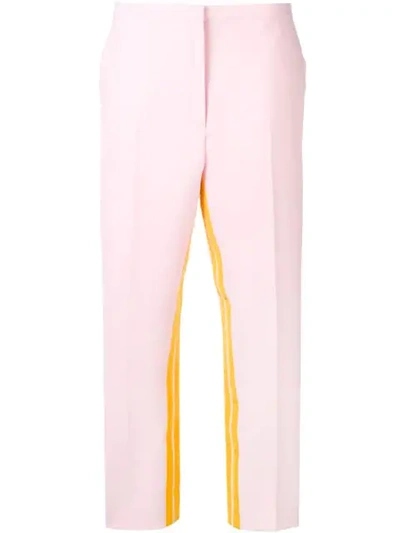 N°21 Inner Stripe Cropped Trousers In Pink